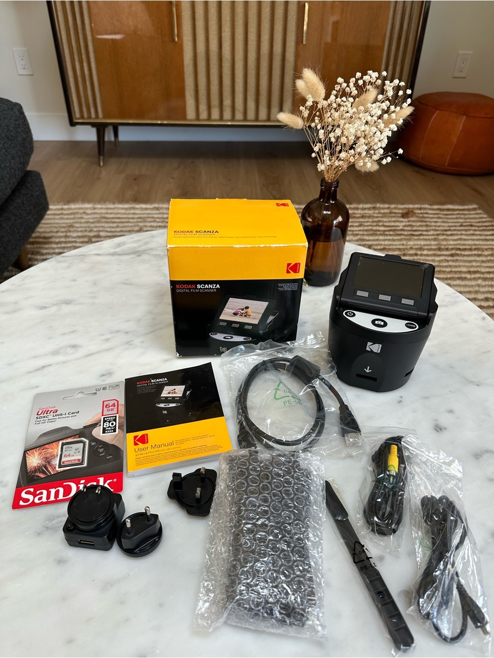 New Kodak Scanza Film & Slide Scanner - Black/Yellow